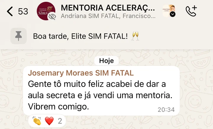 Depoimento de resultado SIM Fatal